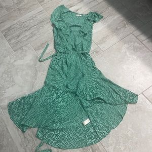 Green Wrap Dress